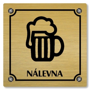 Nálevna, 80x80mm, zlatá, Kansas